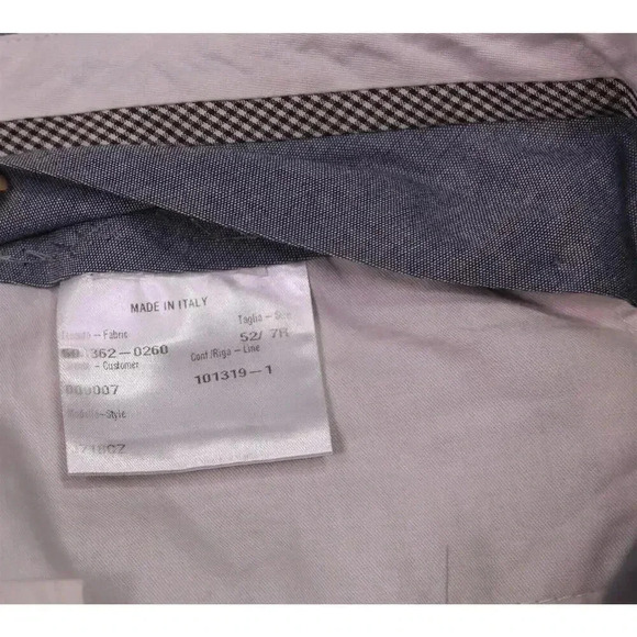 R. Caruso Current Light Gray Pleated Stretch Wool Dress Pants 36x30 - Picture 7 of 8